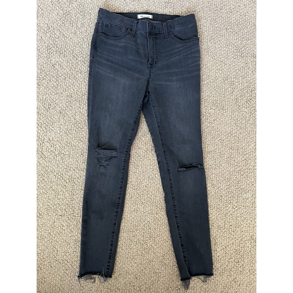 Madewell 9" Mid-Rise Skinny‎ Jeans Faded Black/Grey Women's Sz 29